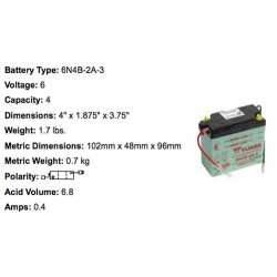Yuasa Batterie 6N4B-2A-3
