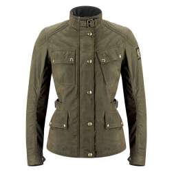 BELSTAFF PHILLIS VESTE DAMES - WAX NYLON COTTON / MILITARY GREEN