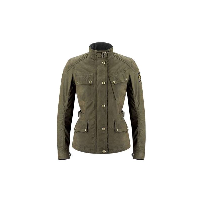 BELSTAFF PHILLIS VESTE DAMES - WAX NYLON COTTON / MILITARY GREEN