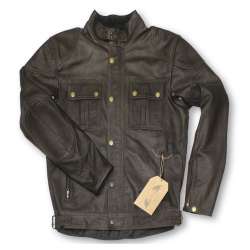 MOTO ELEVEN VESTE CUIR HOMMES - CUIR BRUN