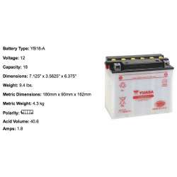 YUASA BATTERIE YB18-A