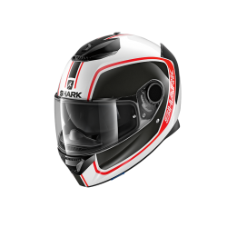 Shark Helm SPARTAN FIBRE PRIONA  - Weiss-schwarz-rot