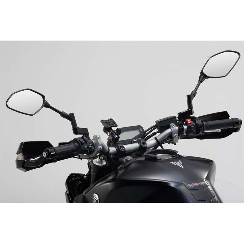 SW-MOTECH Kit de montage universel noir pour GPS 22,28 mm et 1" avec sac GPS
