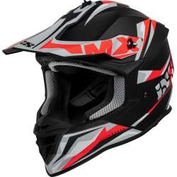 Casque Motocross iXS362 2.0 noir mat-rouge-blanc
