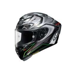 Shoei Integralhelm X-Spirit III Aerodyne TC-4 schwarz-chrom-grün