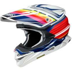 Casque Cross Shoei VFX-WR Pinnacle TC-1 blanc-rouge-bleu