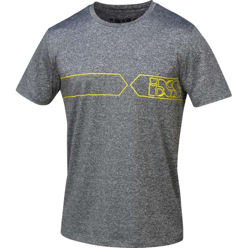 iXS Team T-Shirt fonction gris-jaune fluo