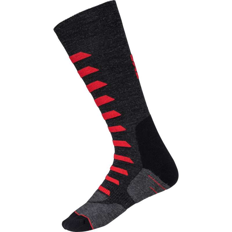 iXS Chaussettes Merino5 gris-rouge