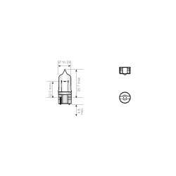 Philips Glassockellampe 12V 2.2W