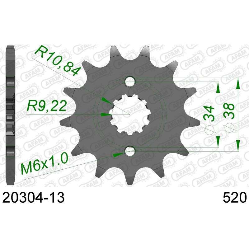 DC AFAM Pignon 520 avec 13 dents