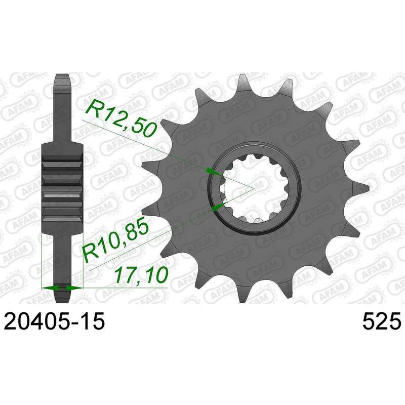 DC AFAM Pignon 525 avec 15 dents
