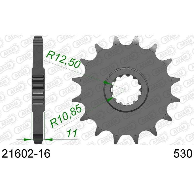 DC AFAM Pignon 530 avec 16 dents