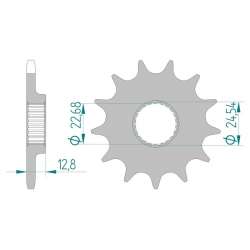 DC AFAM Pignon 520 avec 14 dents