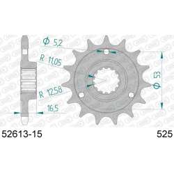 DC AFAM Pignon 525 avec 15 dents