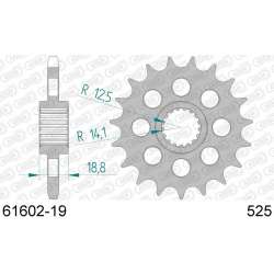 DC AFAM Pignon 525 avec 19 dents