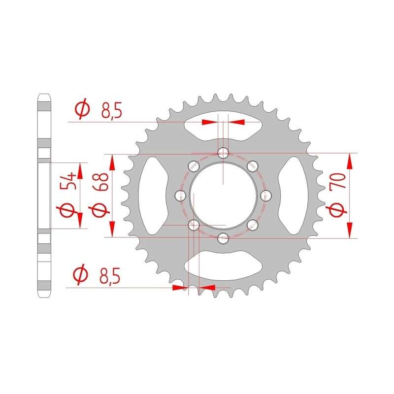 DC AFAM Couronne Inox 420 (40 dents)