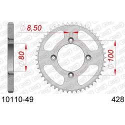 DC AFAM Couronne Inox 428 (49 dents)