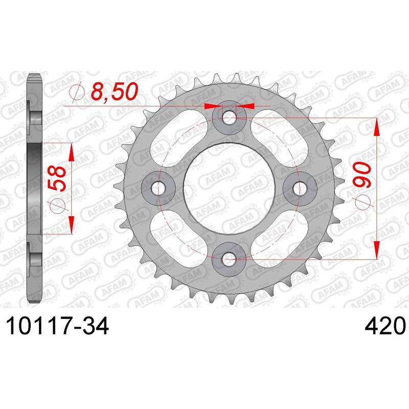 DC AFAM Couronne Inox 420 (34 dents)
