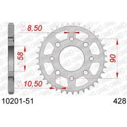 DC AFAM Couronne Inox 428 (51 dents)