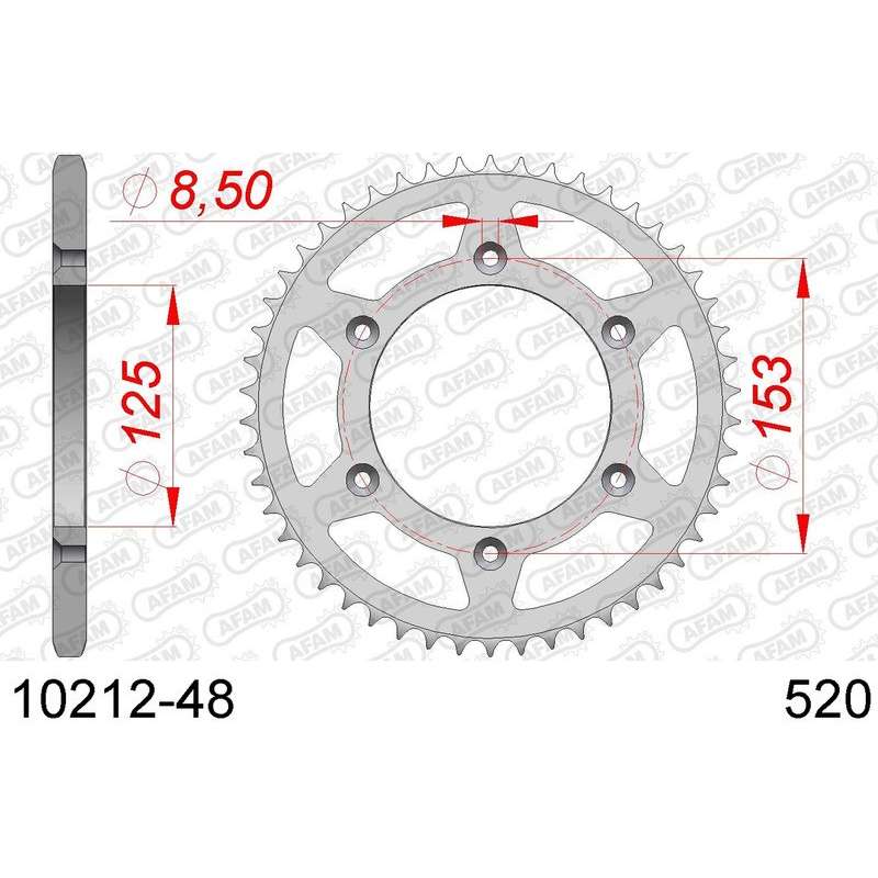 DC AFAM Couronne Inox 520 (48 dents)