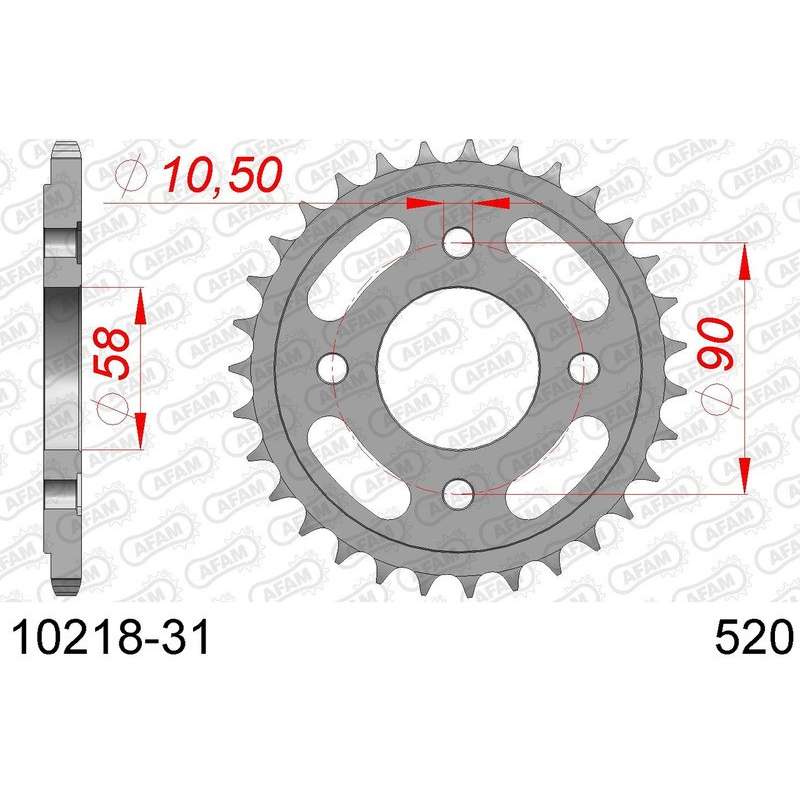 DC AFAM Couronne Inox 520 (31 dents)