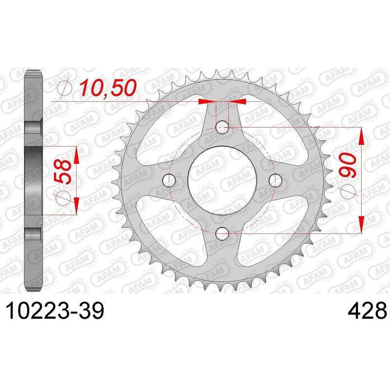 DC AFAM Couronne Inox 428 (39 dents)