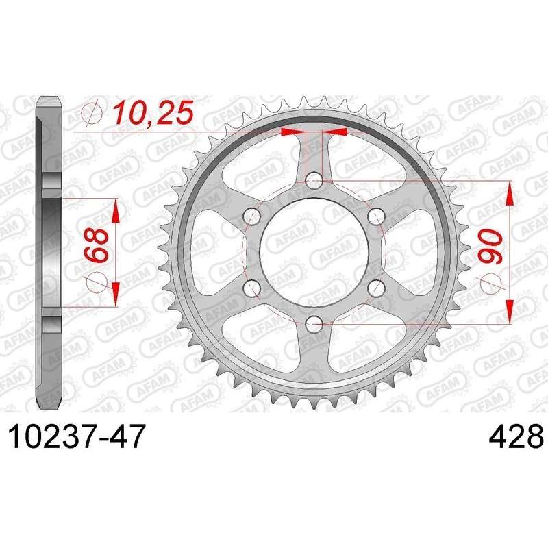 DC AFAM Couronne Inox 428 47 dents