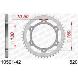 DC AFAM Couronne Inox 520 (42 dents)