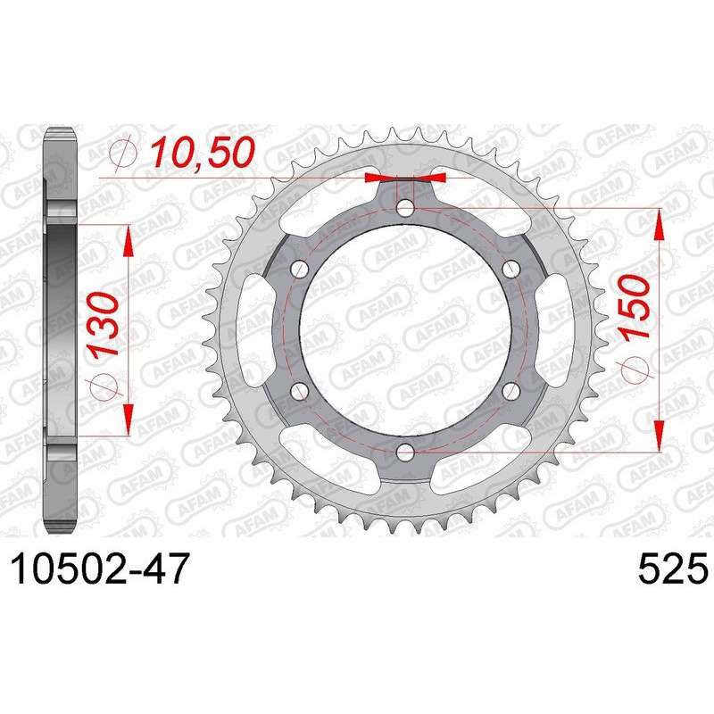 DC AFAM Couronne Inox 525 (47 dents)