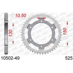 DC AFAM Couronne Inox 525 (49 dents)