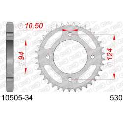 DC AFAM Couronne Inox 530 (34 dents)