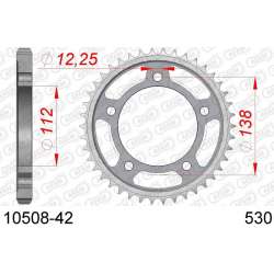 DC AFAM Couronne Inox 530 (42 dents)