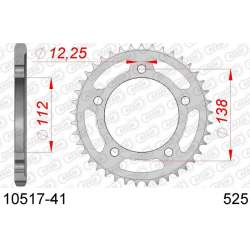 DC AFAM Couronne Inox 525 (41 dents)