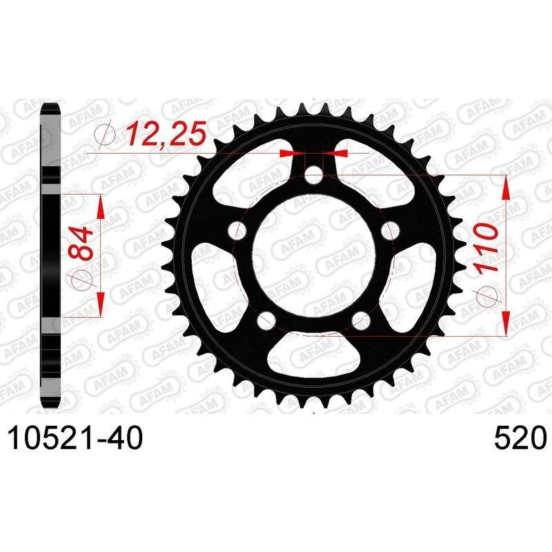 DC AFAM Couronne Inox 520 40 dents