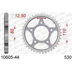 DC AFAM Couronne Inox 530 (44 dents)