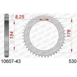 DC AFAM Couronne Inox 530 (43 dents)