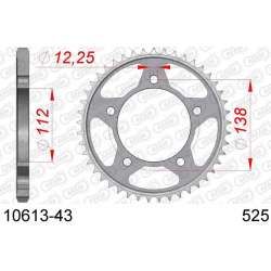 DC AFAM Couronne Inox 525 (43 dents)