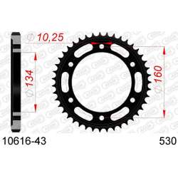 DC AFAM Couronne Inox 530 (43 dents)
