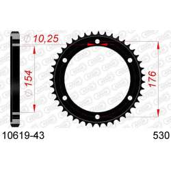 DC AFAM Couronne Inox 530 (43 dents)