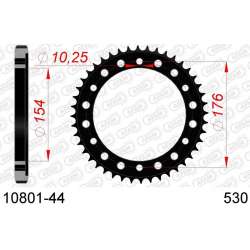 DC AFAM Couronne Inox 530 (44 dents)