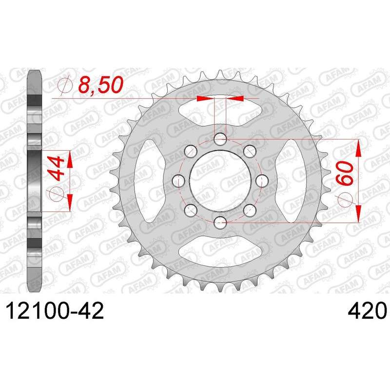 DC AFAM Couronne Inox 420 (42 dents)