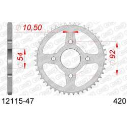 DC AFAM Couronne Inox 420 (47 dents)