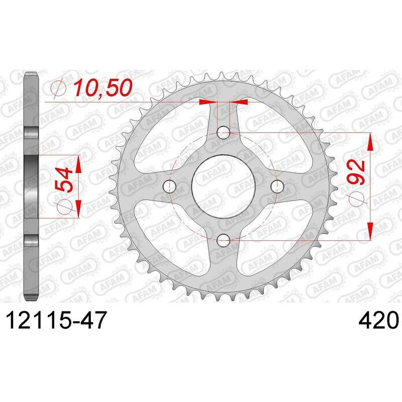 DC AFAM Couronne Inox 420 (47 dents)