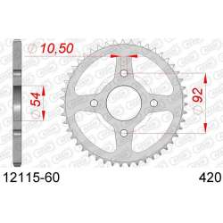 DC AFAM Couronne Inox 420 (60 dents)