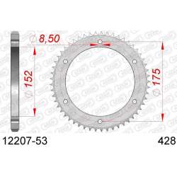 DC AFAM Couronne Inox 428 (53 dents)