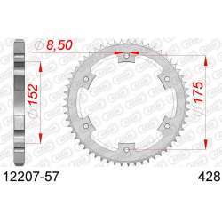 DC AFAM Couronne Inox 428 (57 dents)
