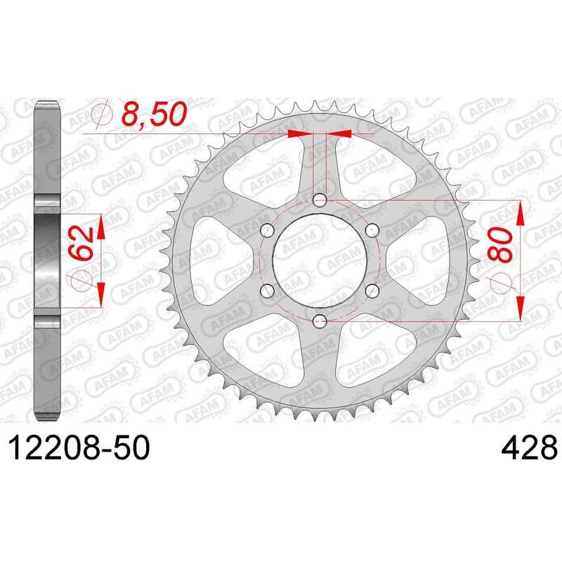 DC AFAM Couronne Inox 428 (50 dents)