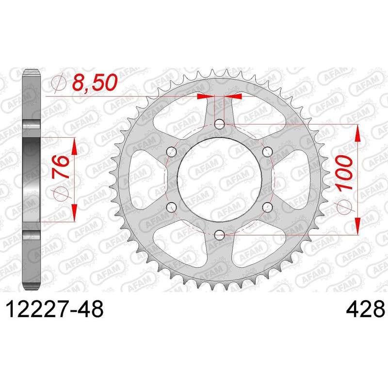 DC AFAM Couronne Inox 428 (48 dents)