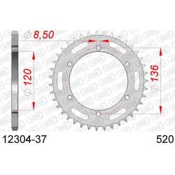 DC AFAM Couronne Inox 520 (37 dents)