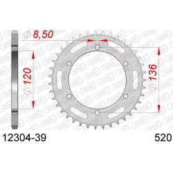 DC AFAM Couronne Inox 520 (39 dents)